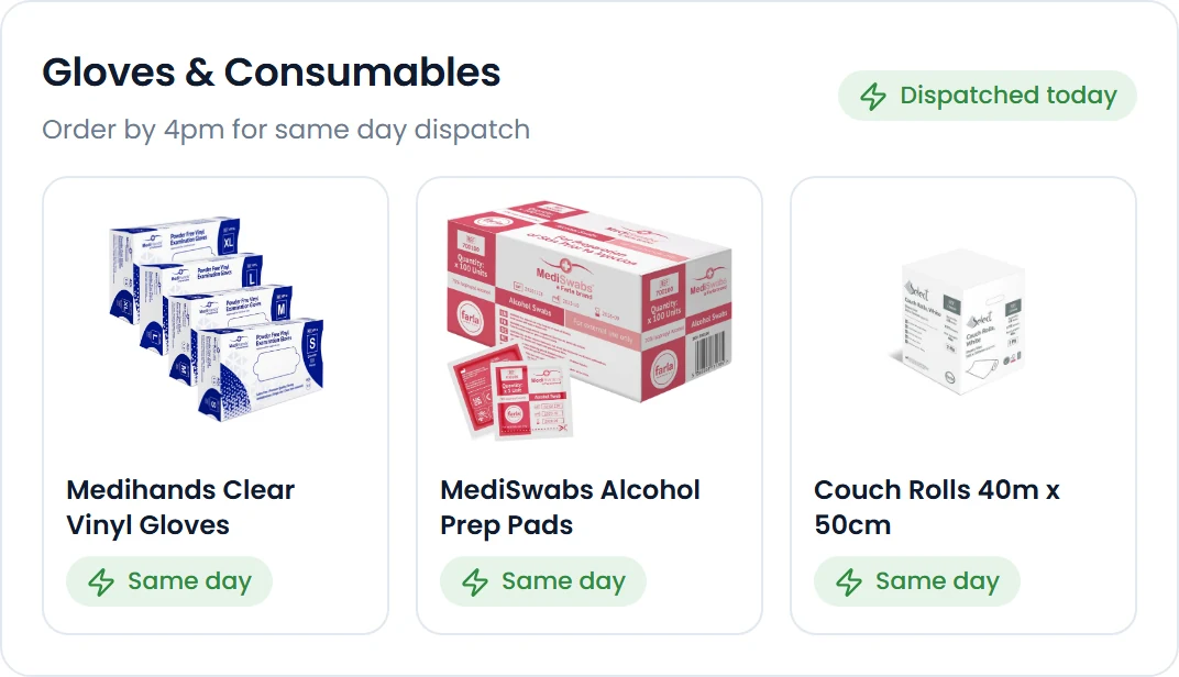 Products marked for same day dispatch